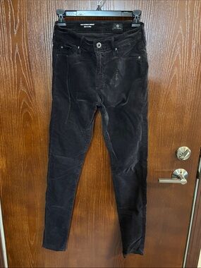 Ag Adriano Goldschmied Black Skinny Corduroy Jeans